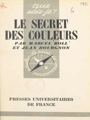 cover image of Le secret des couleurs